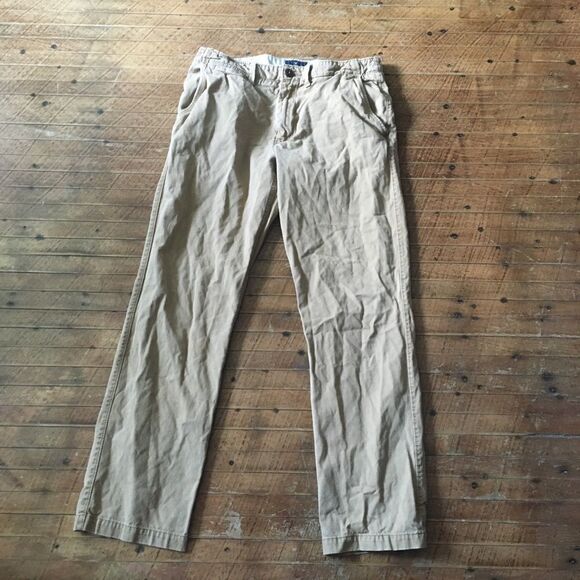 American Eagle relaxed straight 34x34 tan slacks - Picture 1 of 5